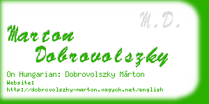 marton dobrovolszky business card