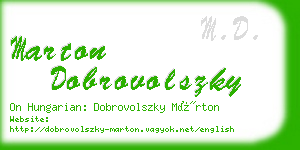 marton dobrovolszky business card